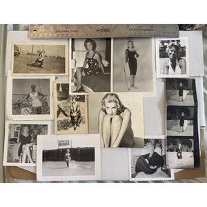 Lot of Vintage Amateur Woman Model Photos, Bikini, Dress Up, Highheels, B&W Pics